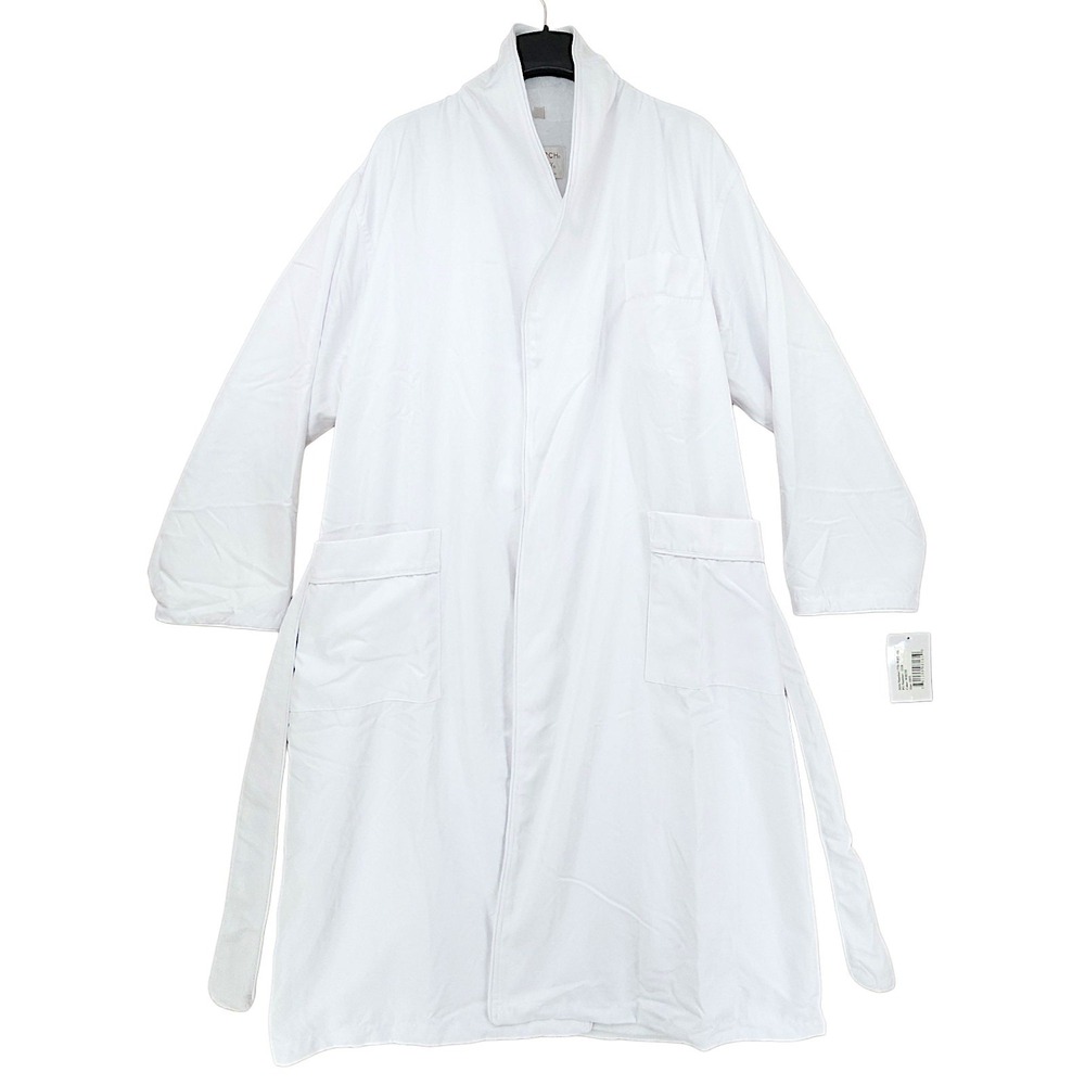 Monarch Cypress Robe L/OS Women White Luxe Microfiber Spa Loungewear Luxury NEW